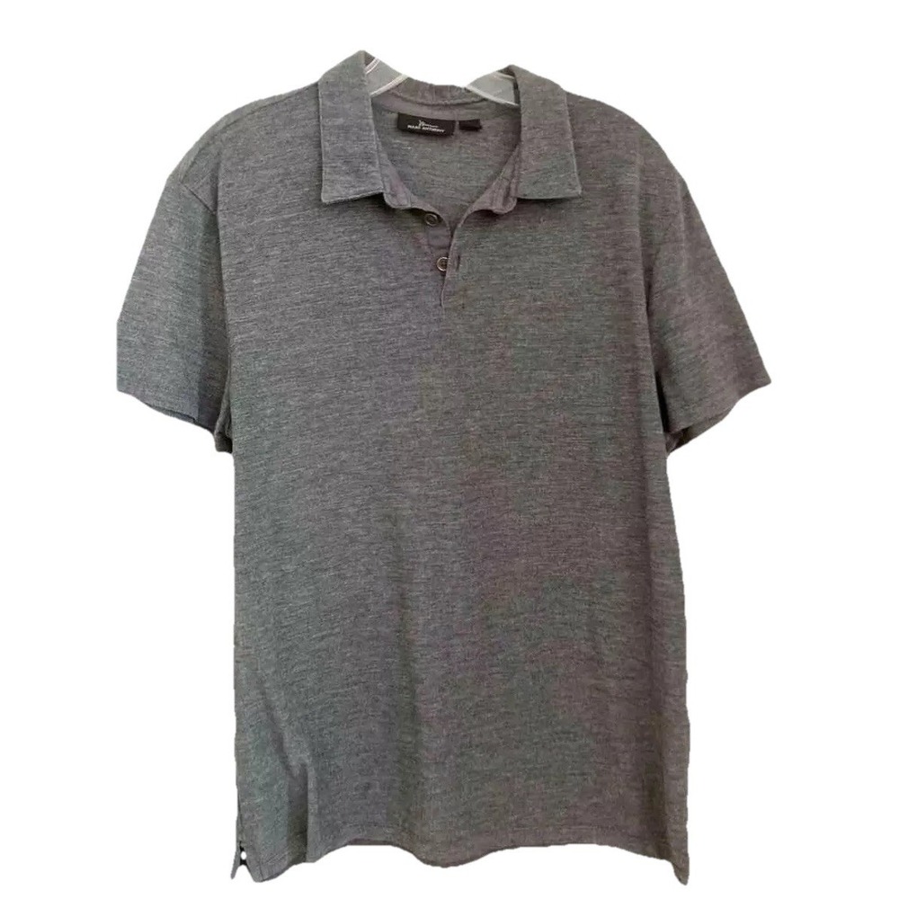 Marc Anthony Polo Shirt Mens‎ Size Large Gray  Cotton Short Sleeve